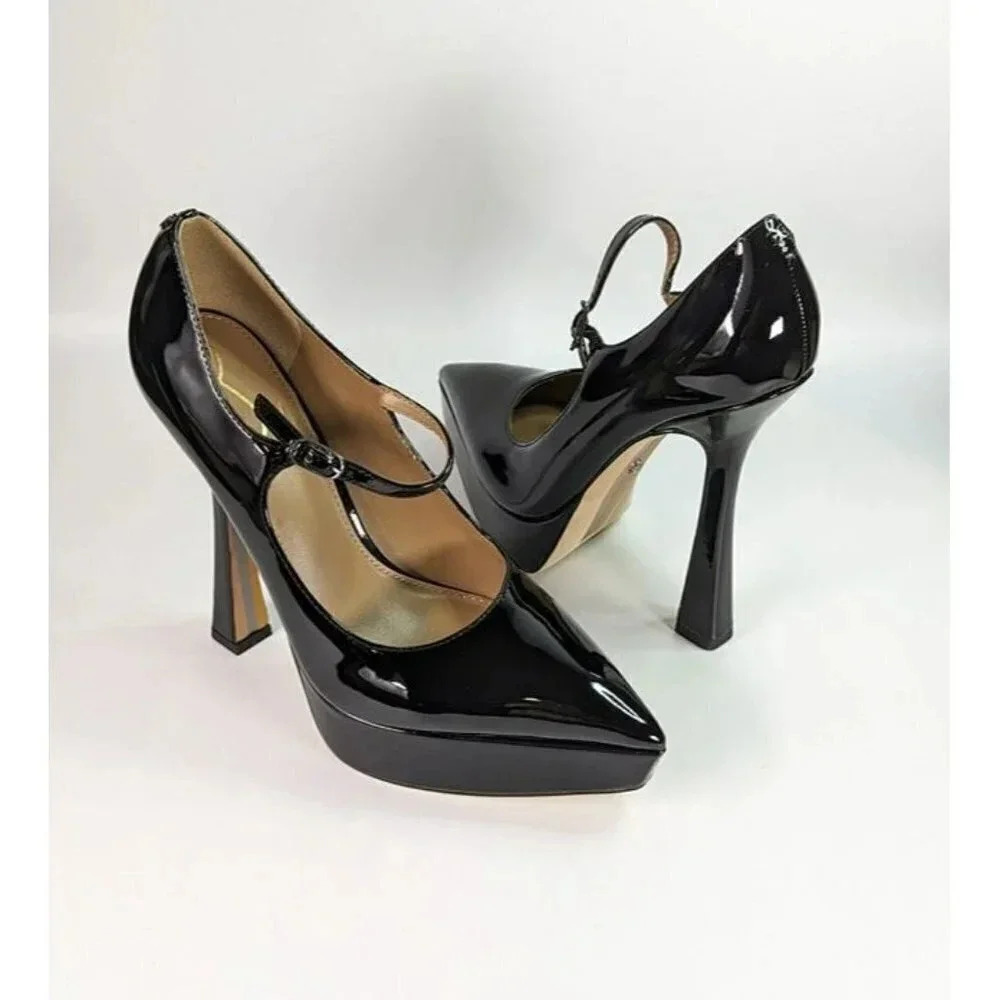 Sam Edelman Black Patent Mary Jane Platform Pumps - Picture 2 of 11